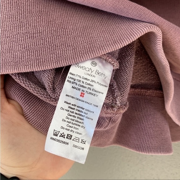 Fearne Cotton Sweaty Betty Cropped Sweatshirt Hoodie - Picture 8 of 8